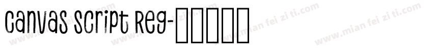 Canvas Script Reg字体转换